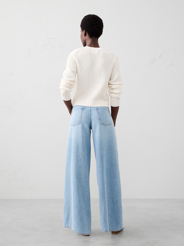 Wide-Leg Mid-Rise Baggy Jean