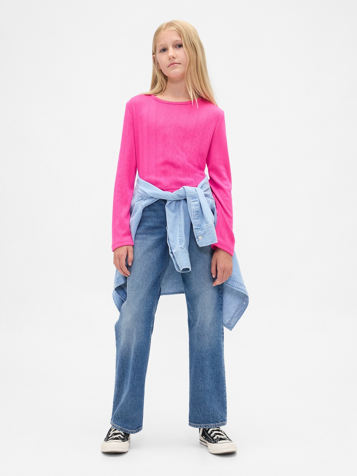 Kids Low Rise Relaxed Straight Jeans