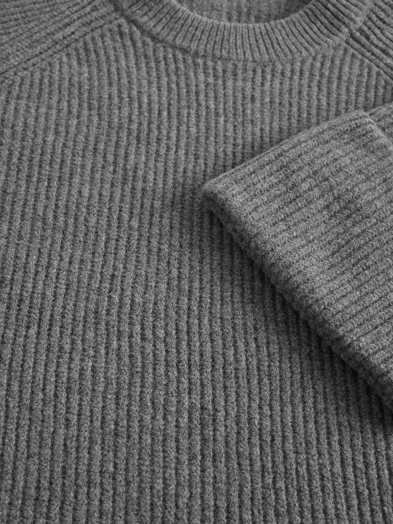 CashSoft Shaker-Stitch Boyfriend Sweater