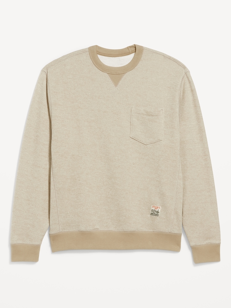 Textured Pocket Sweatshirt
