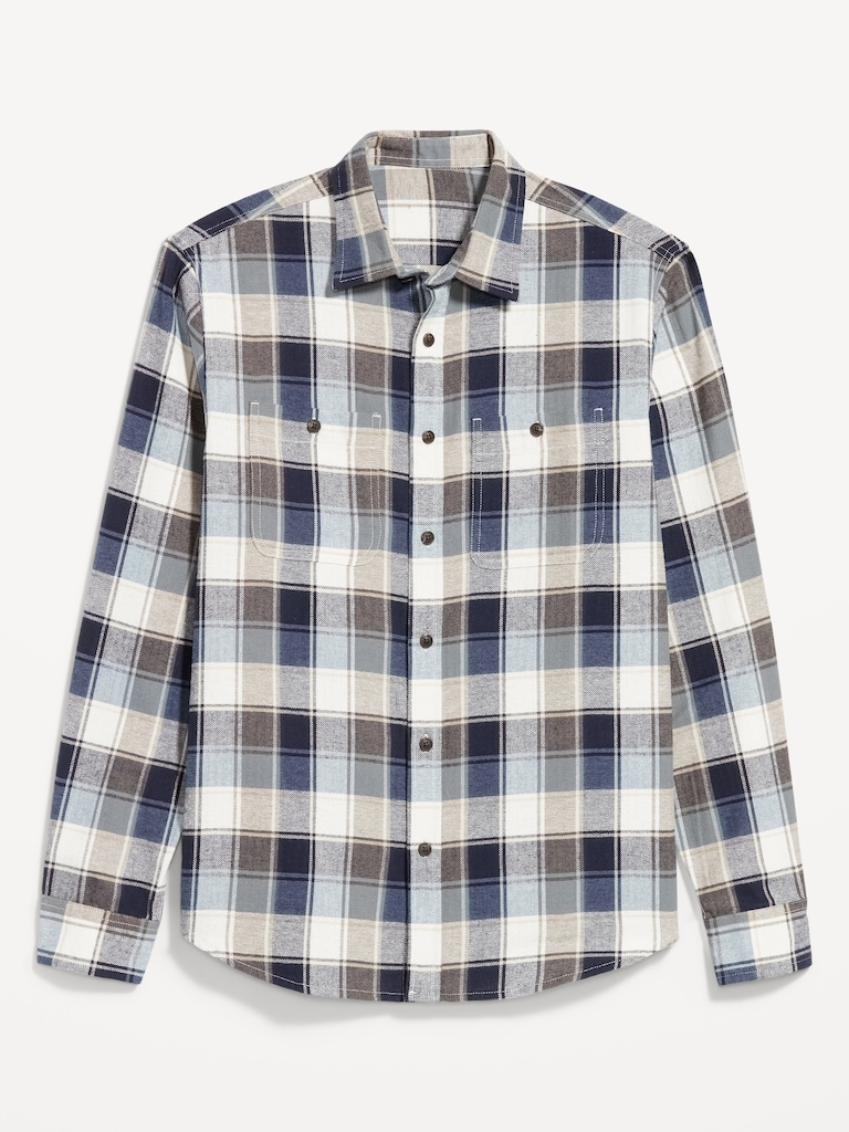 Plaid Flannel Pocket Shirt