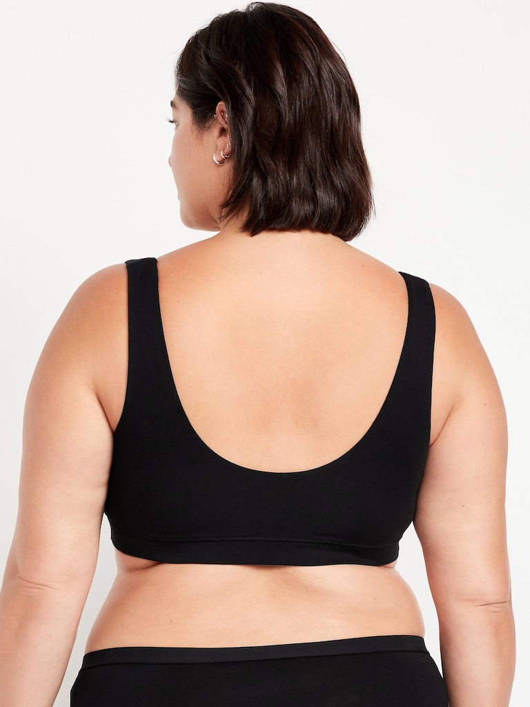 Ruched Cotton Bralette