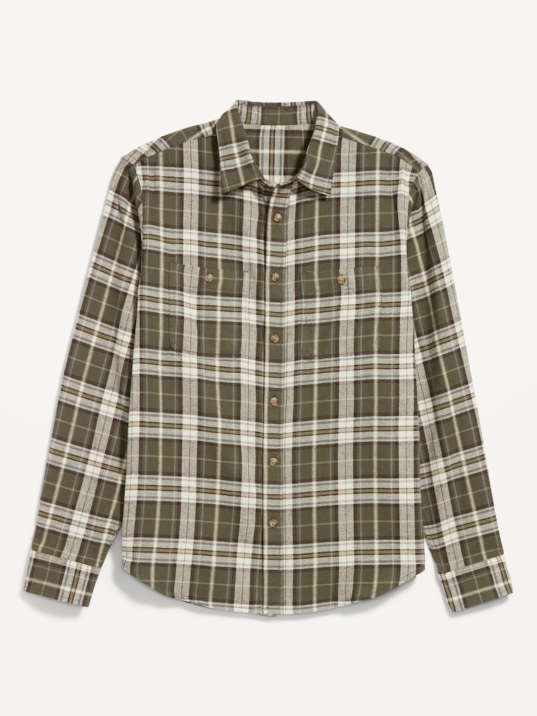 Plaid Flannel Pocket Shirt