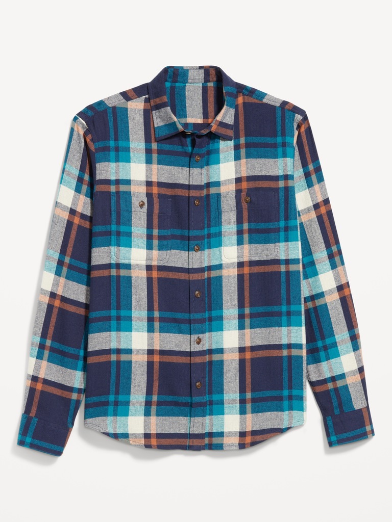 Plaid Flannel Pocket Shirt