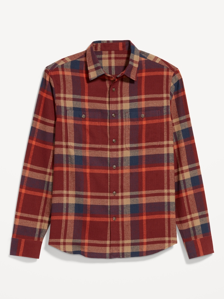 Plaid Flannel Pocket Shirt