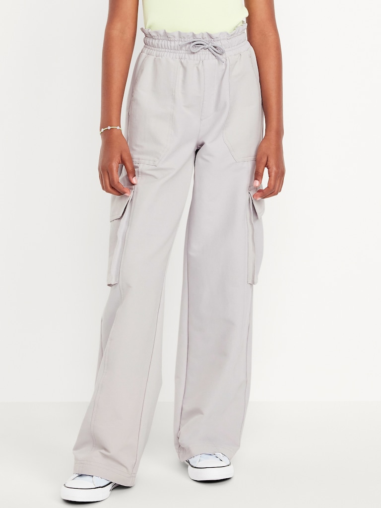 High-Waisted Cargo Wide-Leg Performance Pants for Girls