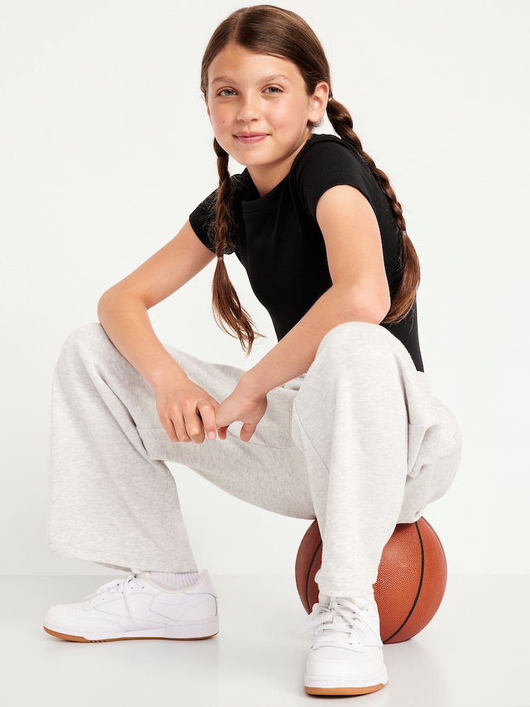 Fitted Seamless Ribbed Performance Top for Girls