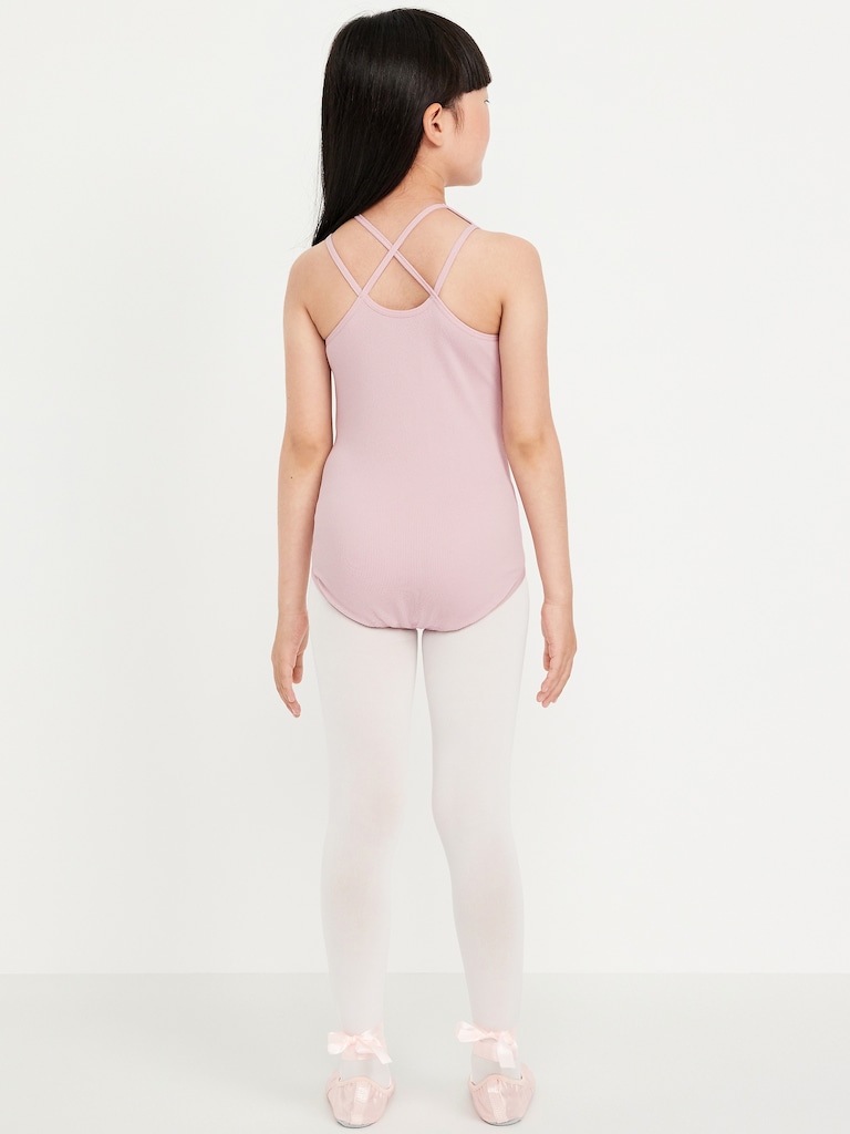 Seamless Fitted Sleeveless Leotard for Girls