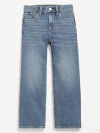 Wow High-Waisted Baggy Wide-Leg Jeans for Girls