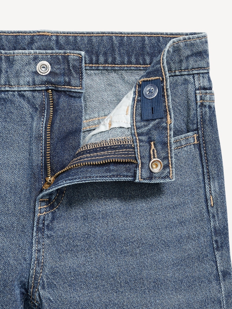 Wow High-Waisted Baggy Wide-Leg Jeans for Girls