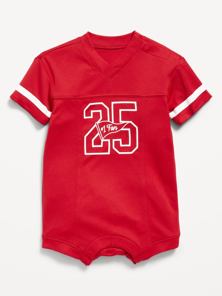 Football Jersey One-Piece Romper for Baby