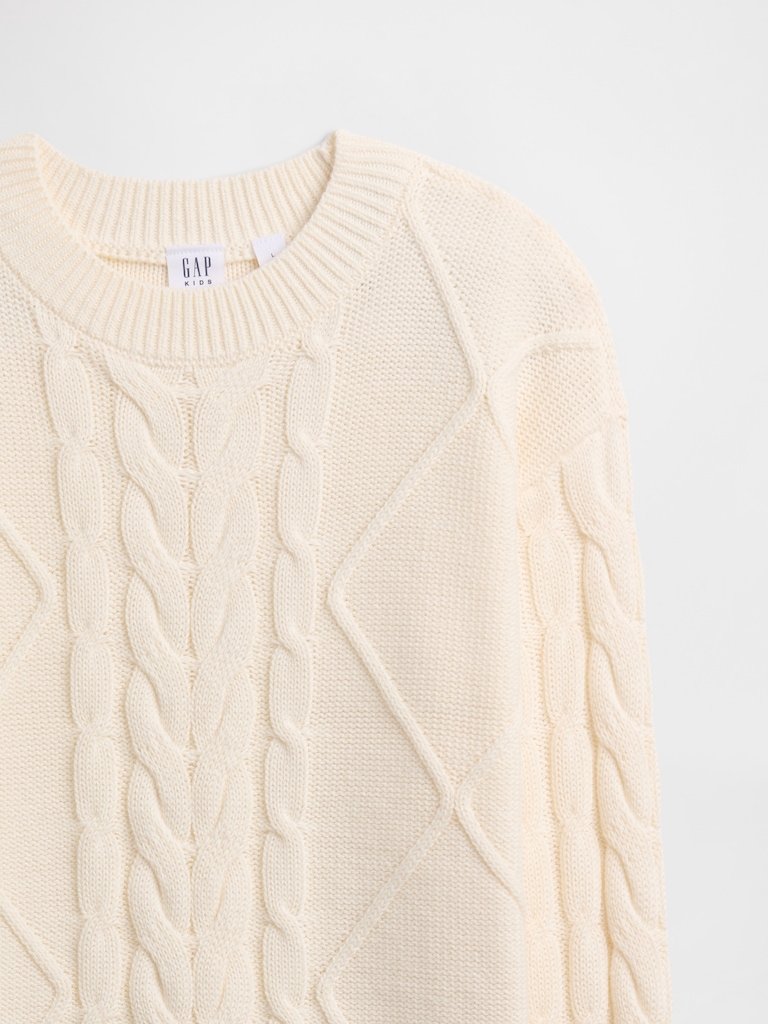 Kids Relaxed Cable-Knit Sweater