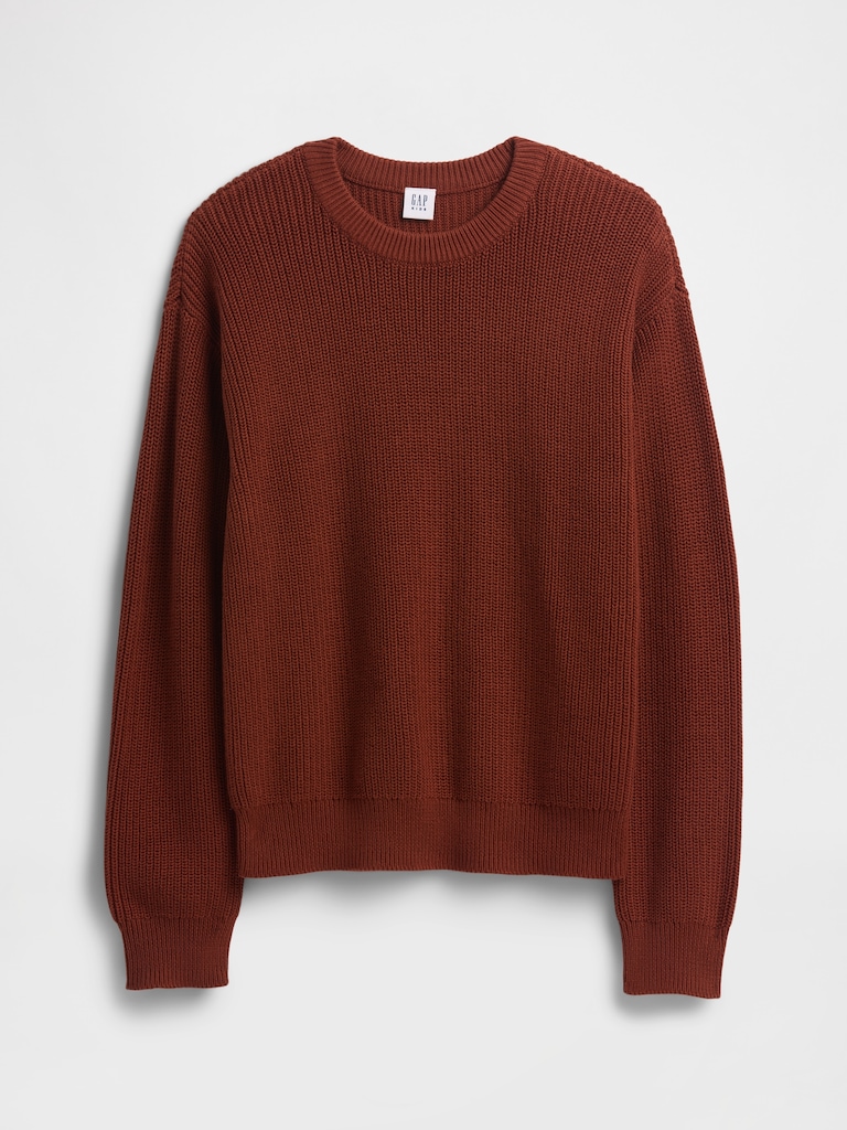 Kids Relaxed Shaker-Stitch Crewneck Sweater