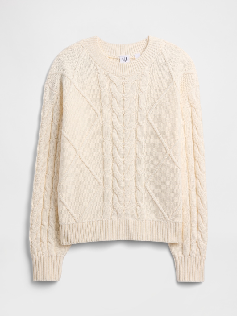 Kids Relaxed Cable-Knit Sweater