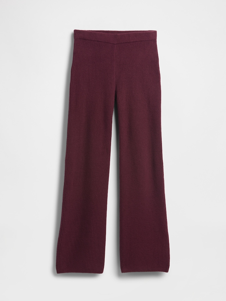 CashSoft Shaker-Stitch Sweater Pants