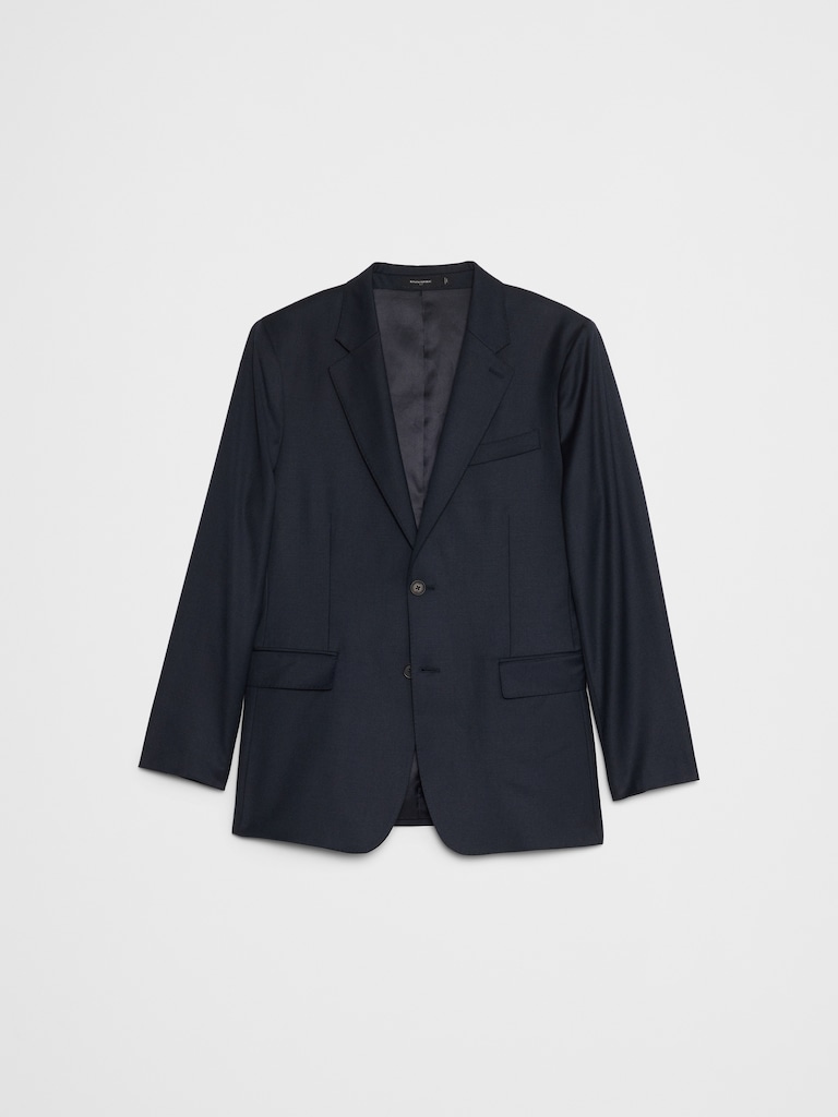 Tailored-Fit Luxe Wool-Blend Suit Jacket