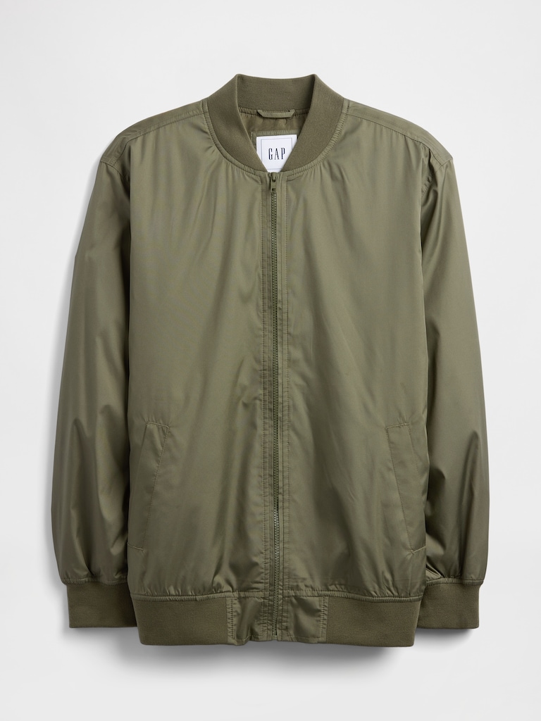 100% Recycled Relaxed Ripstop Bomber Jacket