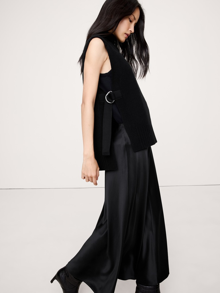 Merino-Cashmere Sweater Vest with Open Sides