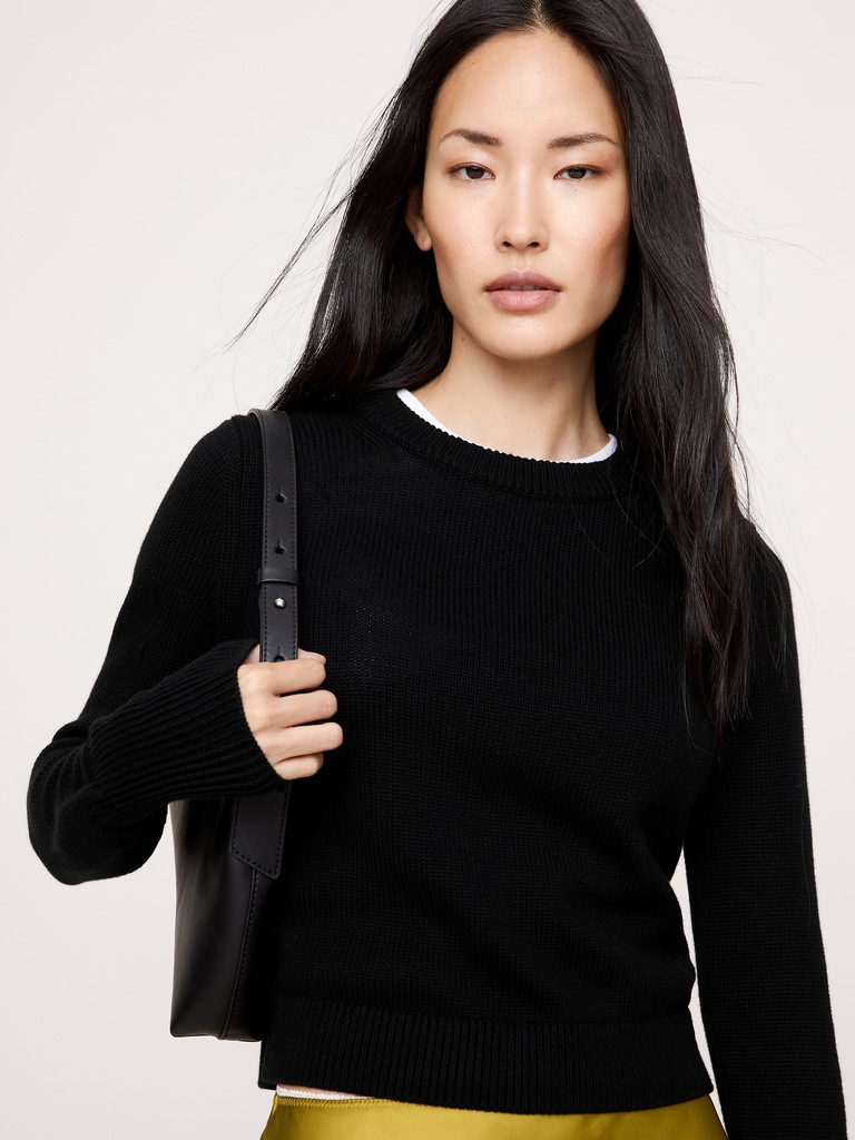 Larkspur Cotton-Silk Shrunken Sweater