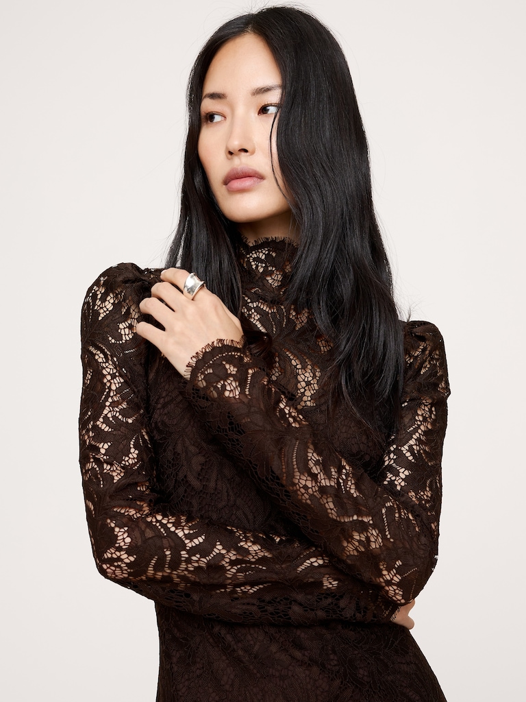 Stretch-Lace Mini Dress