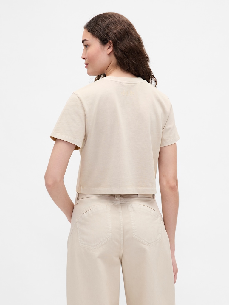 Gap × BÉIS Organic Cotton VintageSoft Crop Graphic T-Shirt