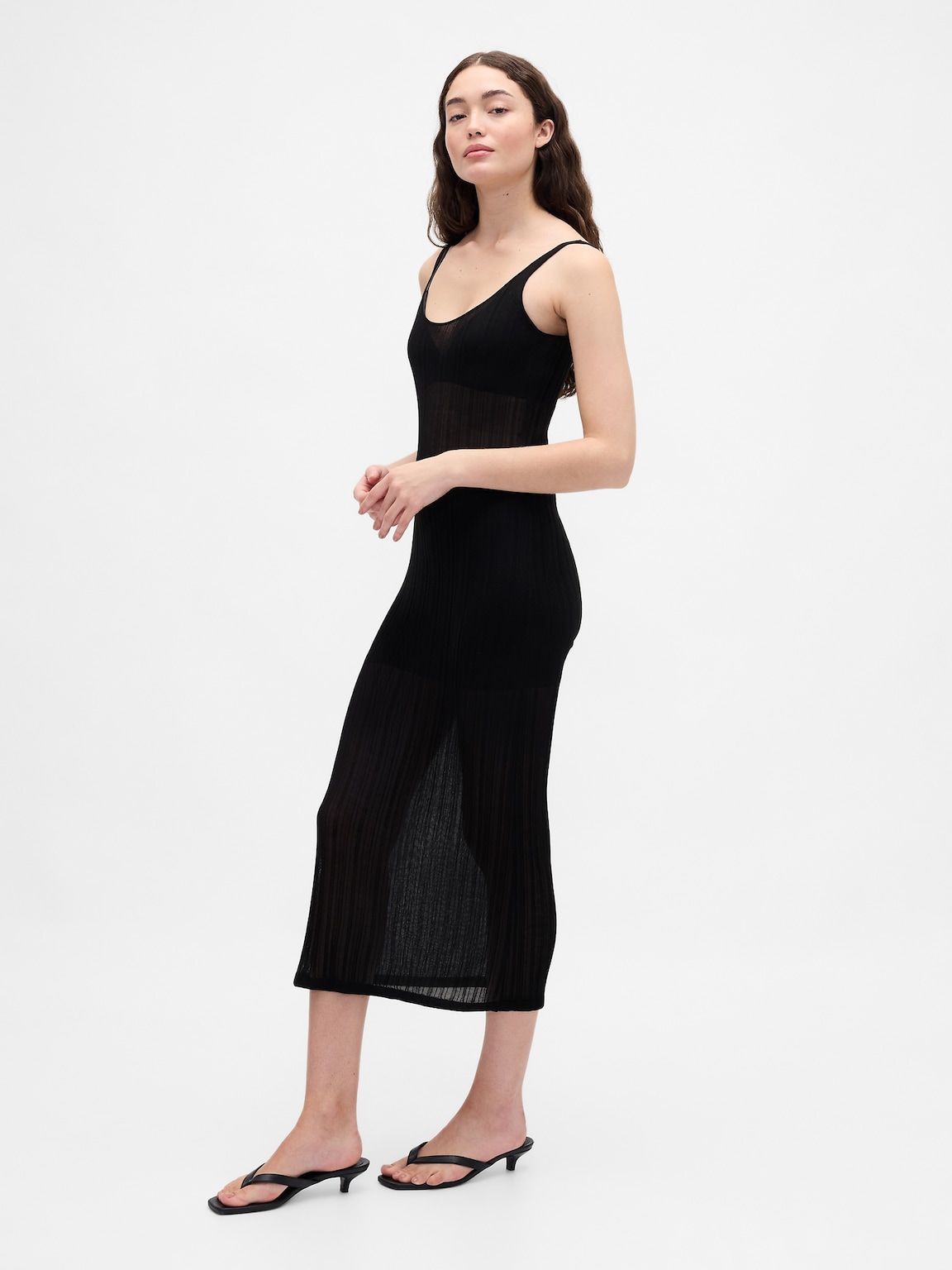 Gap × BÉIS Sheer Midi Dress