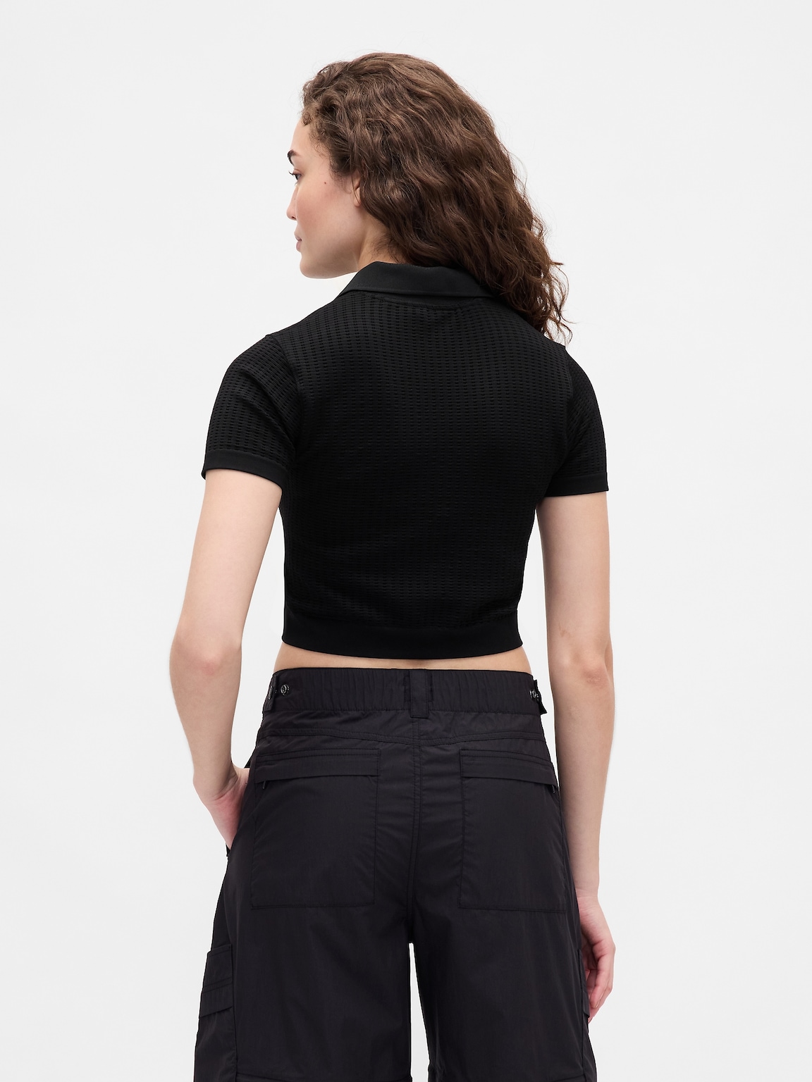 Gap × BÉIS Seamless Crop Polo Shirt