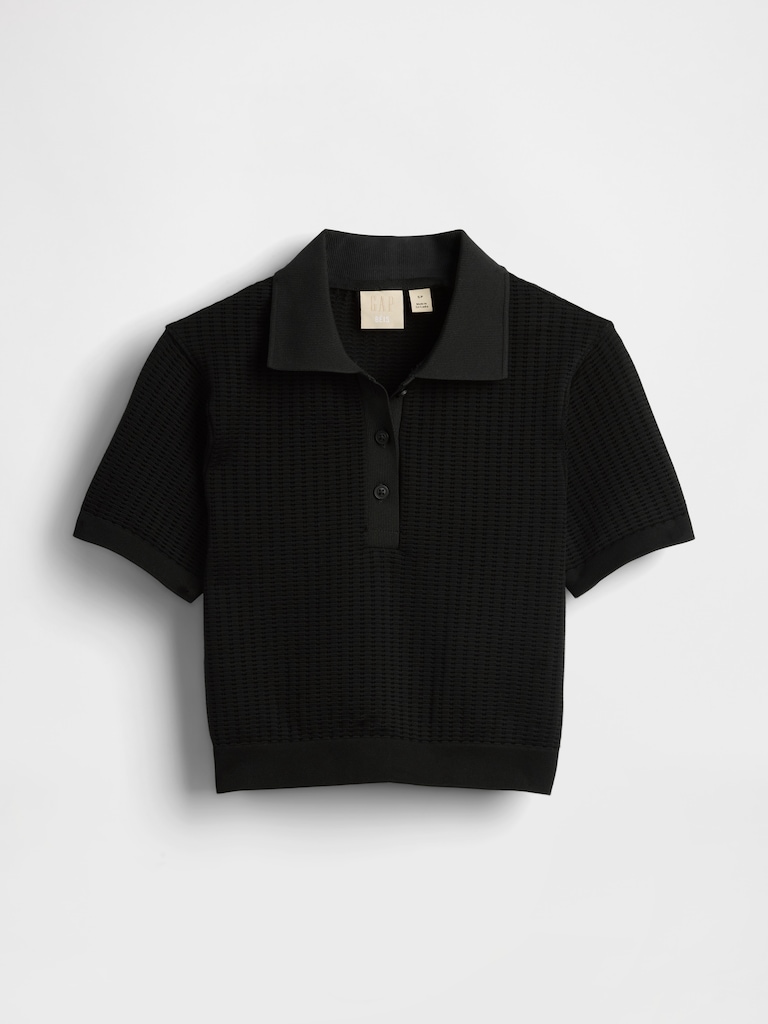 Gap × BÉIS Seamless Crop Polo Shirt
