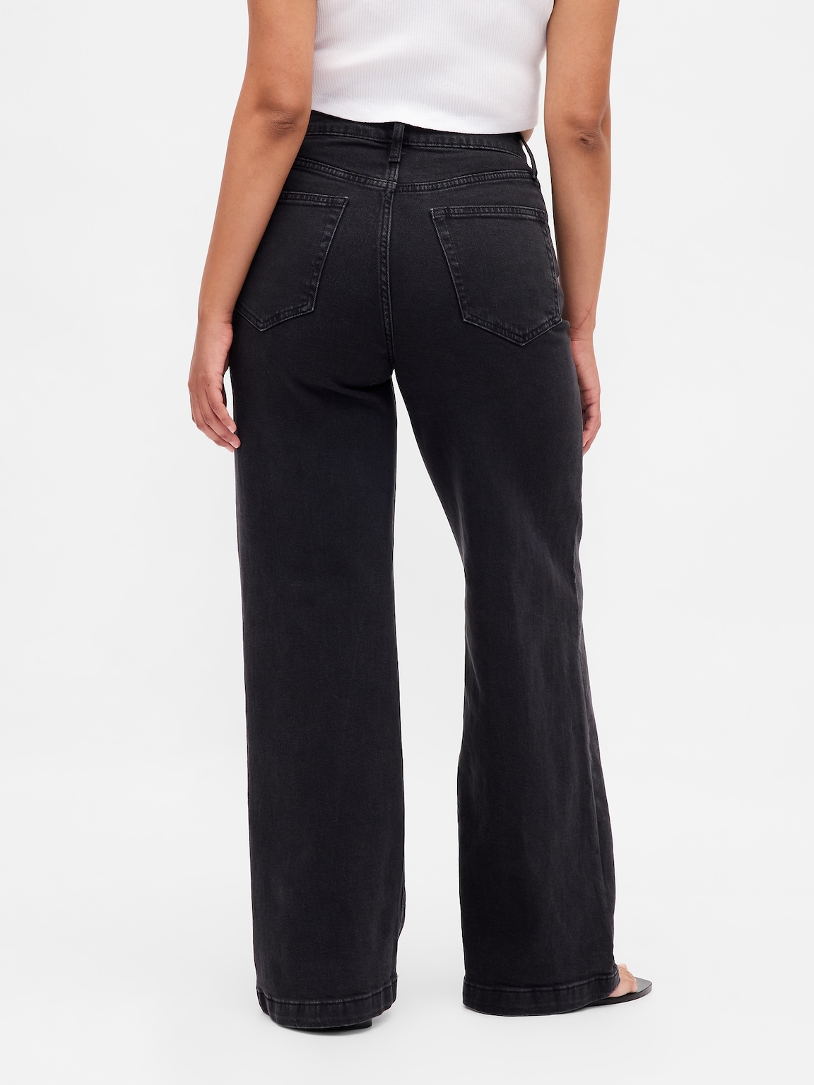Curvy High Rise Stride Wide-Leg Jeans