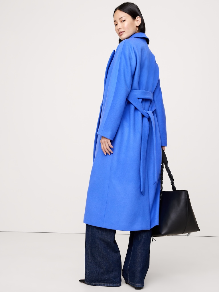 Italian Wool-Cashmere Wrap Coat