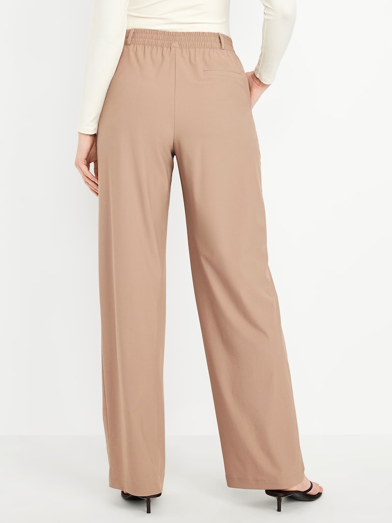 High-Waisted SleekTech Trouser Pants
