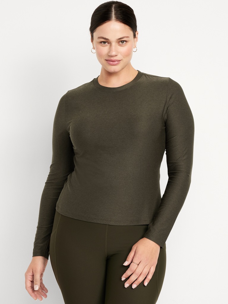CloudMotion Keyhole Wrap Back Top