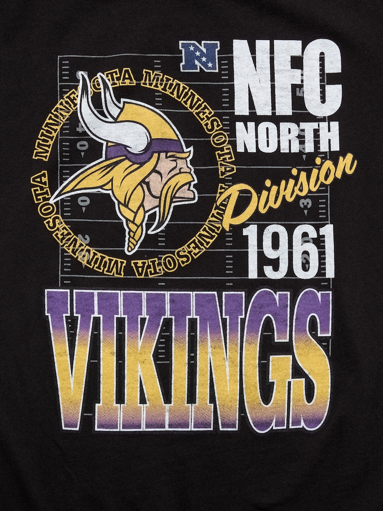 Minnesota Vikings Gender-Neutral Graphic T-Shirt for Kids