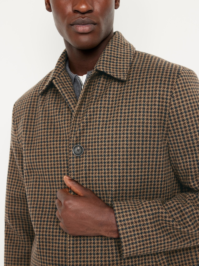 Relaxed Houndstooth Topcoat