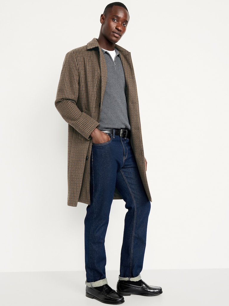 Relaxed Houndstooth Topcoat