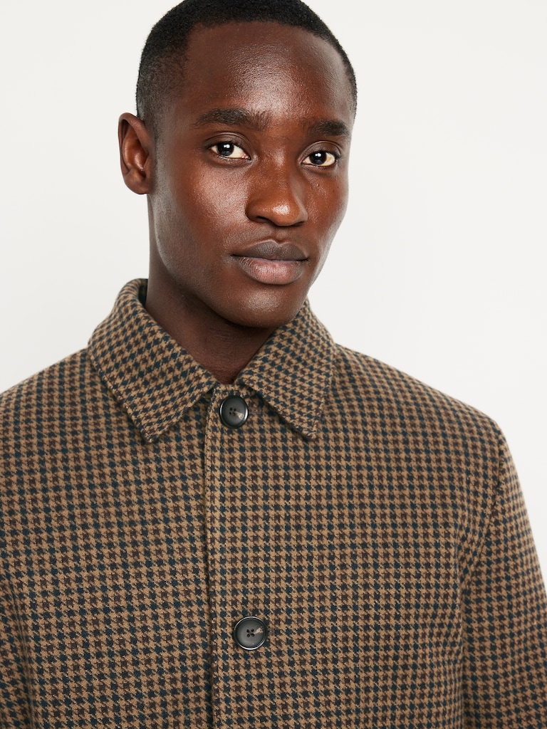Relaxed Houndstooth Topcoat