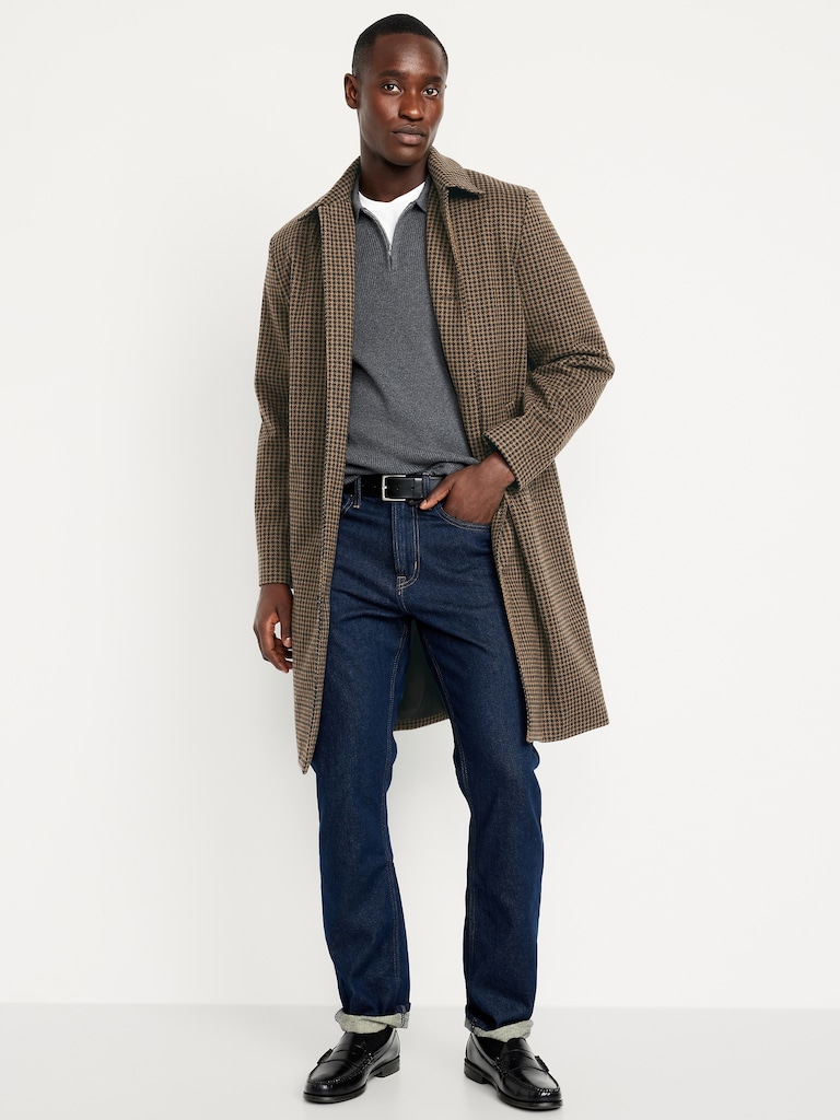 Relaxed Houndstooth Topcoat