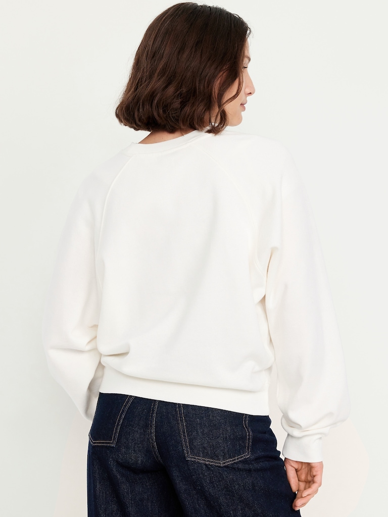 SoComfy Oversized Graphic Raglan Sweatshirt