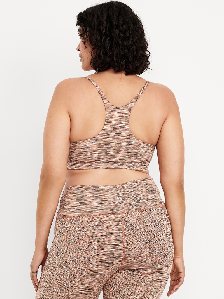 Light Support Space-Dye Racerback Sports Bra