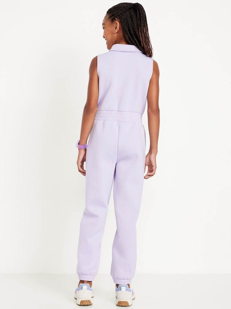 Bounce Fleece Sleeveless Zip-Front Jumpsuit for Girls