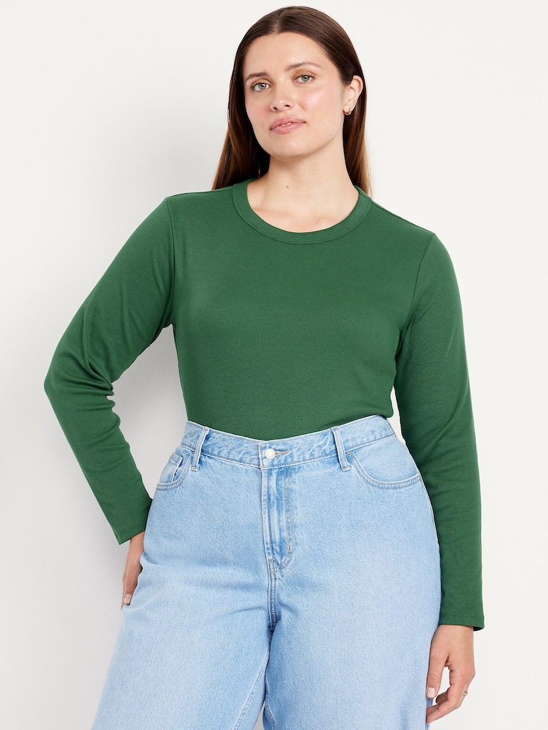 Snug Long-Sleeve Crew-Neck T-Shirt