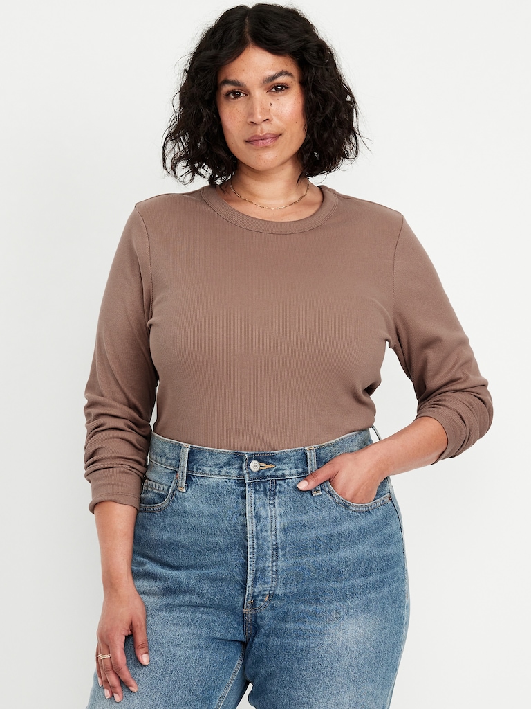 Snug Long-Sleeve Crew-Neck T-Shirt