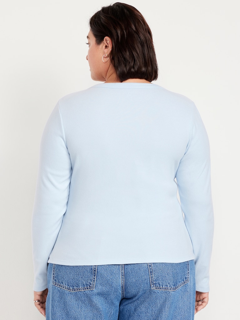 Cozy Snug Long-Sleeve V-Neck T-Shirt