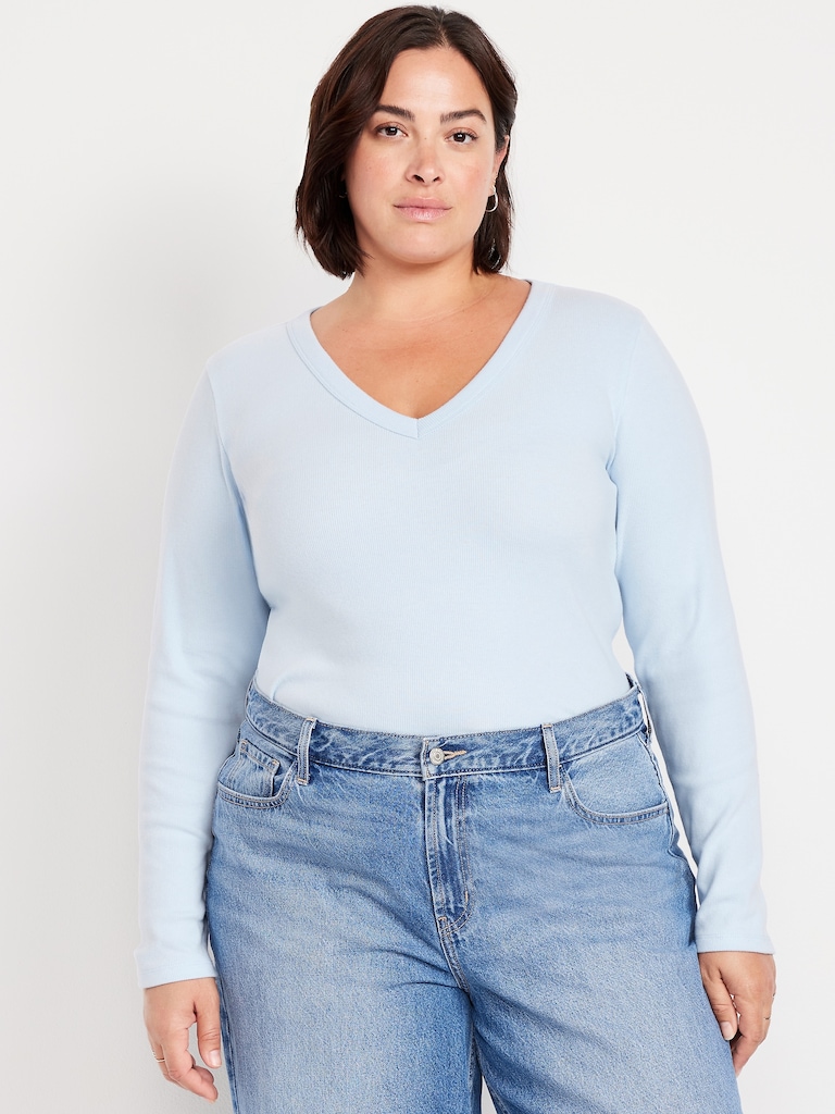 Cozy Snug Long-Sleeve V-Neck T-Shirt