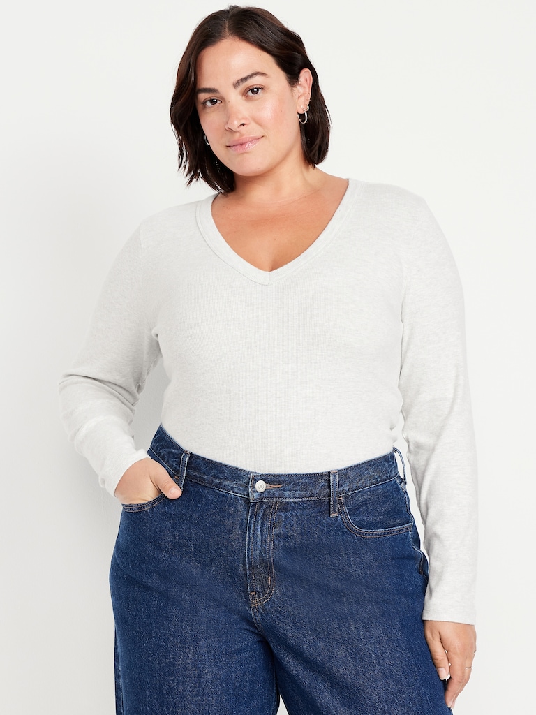 Cozy Snug Long-Sleeve V-Neck T-Shirt