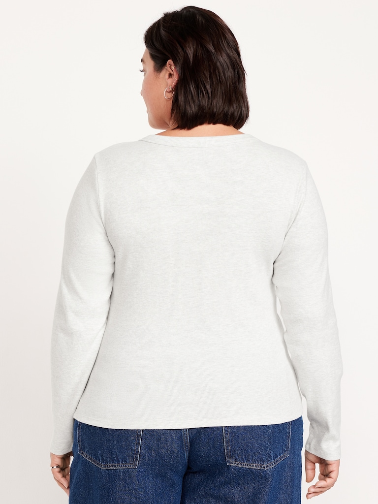 Cozy Snug Long-Sleeve V-Neck T-Shirt