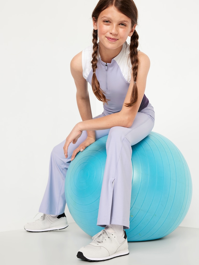 PowerSoft Fitted Sleeveless Zip Top for Girls