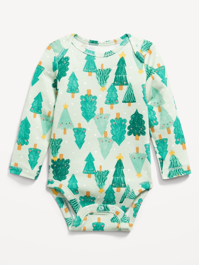 Printed Long-Sleeve Bodysuit for Baby