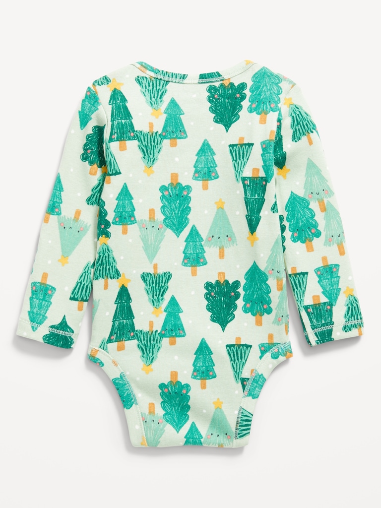 Printed Long-Sleeve Bodysuit for Baby