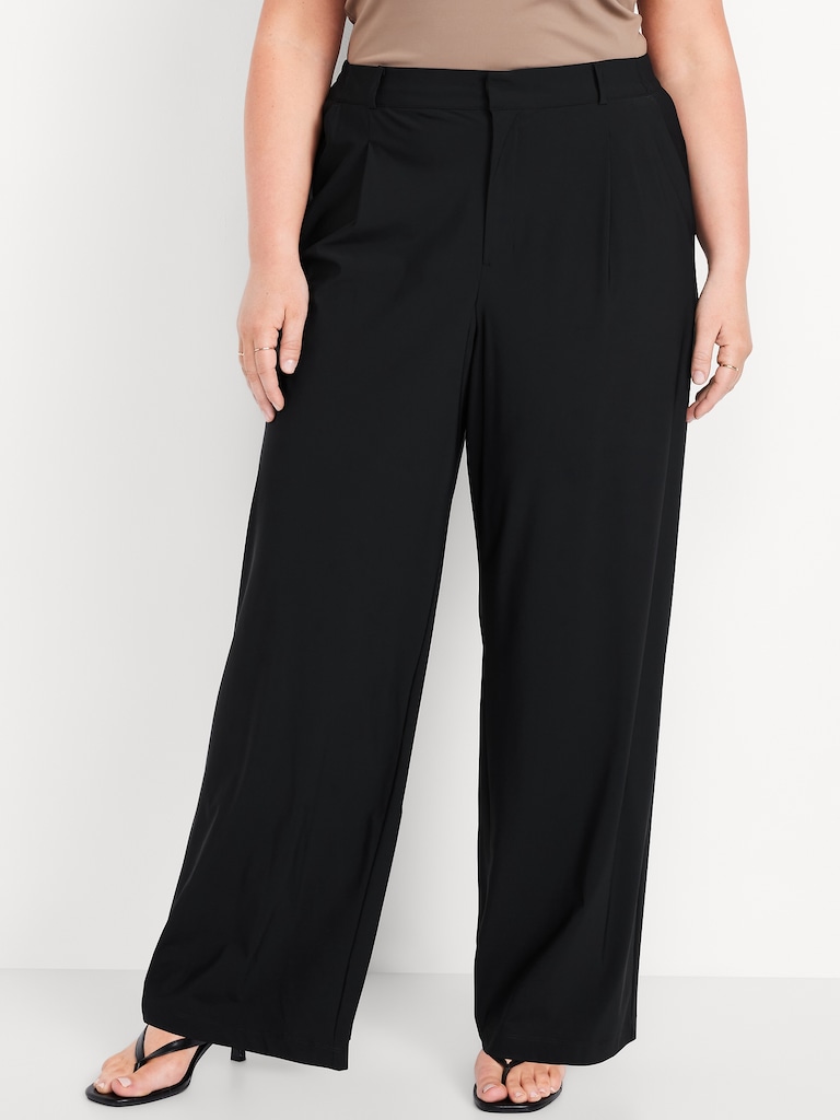 High-Waisted SleekTech Trouser Pants